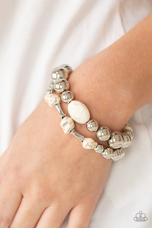 Paparazzi Accessories ✽Authentically Artisan - White Bracelet✽Flat Rate Ship $4.50✽