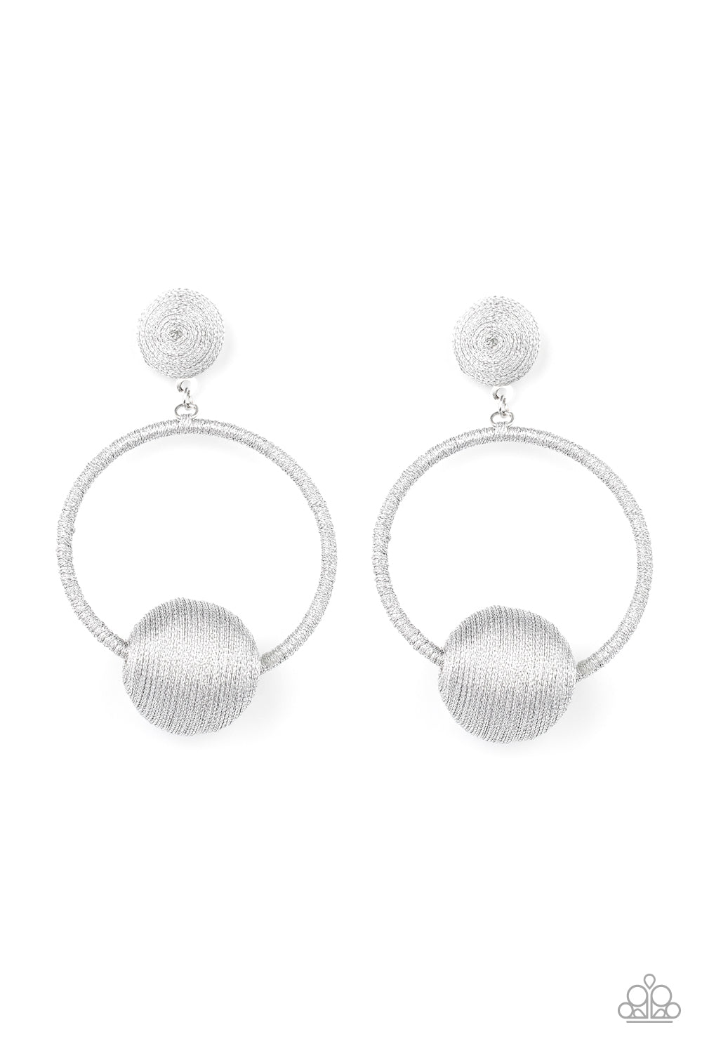 brought-to-you-by-blingflingbykat-social-sphere-silver-post earrings-paparazzi-accessories-