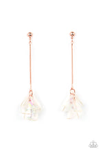 Load image into Gallery viewer, brought-to-you-by-blingflingbykat-keep-them-in-suspense-copper-post earrings-paparazzi-accessories-
