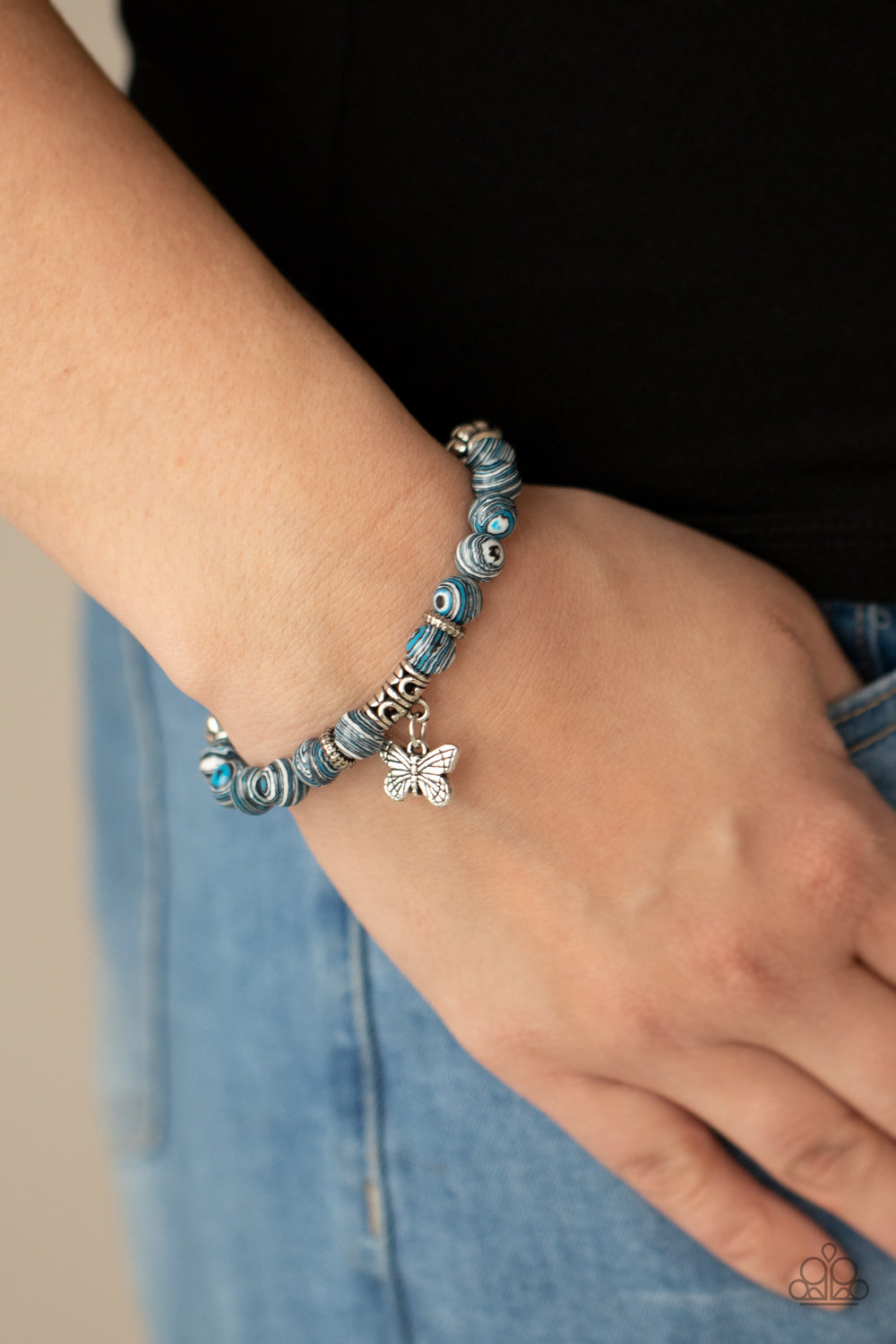 Paparazzi Accessories ✽Butterfly Wishes - Blue Bracelet✽ Flat Rate Ship $4.50✽
