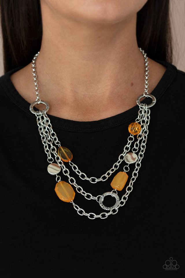 Paparazzi Accessories ✽Oceanside Spa - Orange Necklace✽Flat Rate Ship $4.50✽