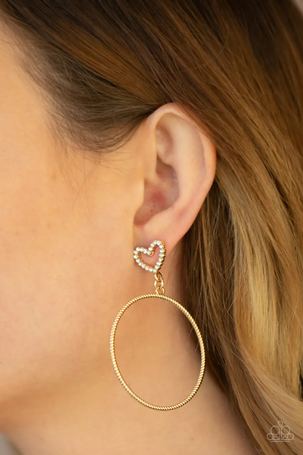 Paparazzi Accessories ✽ Love Your Curves - Gold Post Earrings✽Flat Rate Ship $4.50✽ - Image #2