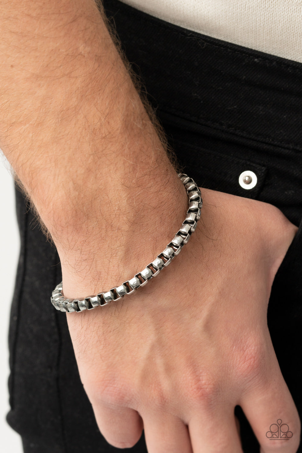Paparazzi Accessories ❋Armed Combat - Silver Mens Bracelet❋ Flat Rate Ship $4.50❋