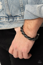 Load image into Gallery viewer, Paparazzi Accessories ❋Rebel Relic - Black Mens Bracelet❋ Flat Rate Ship $4.50❋

