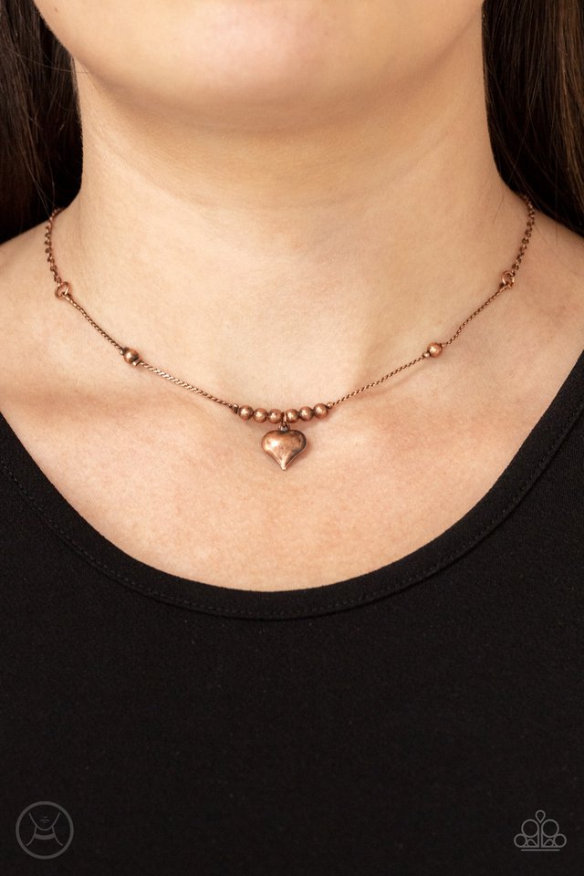 Paparazzi Accessories ✽Casual Crush - Copper Necklace✽Flat Rate Ship $4.50✽
