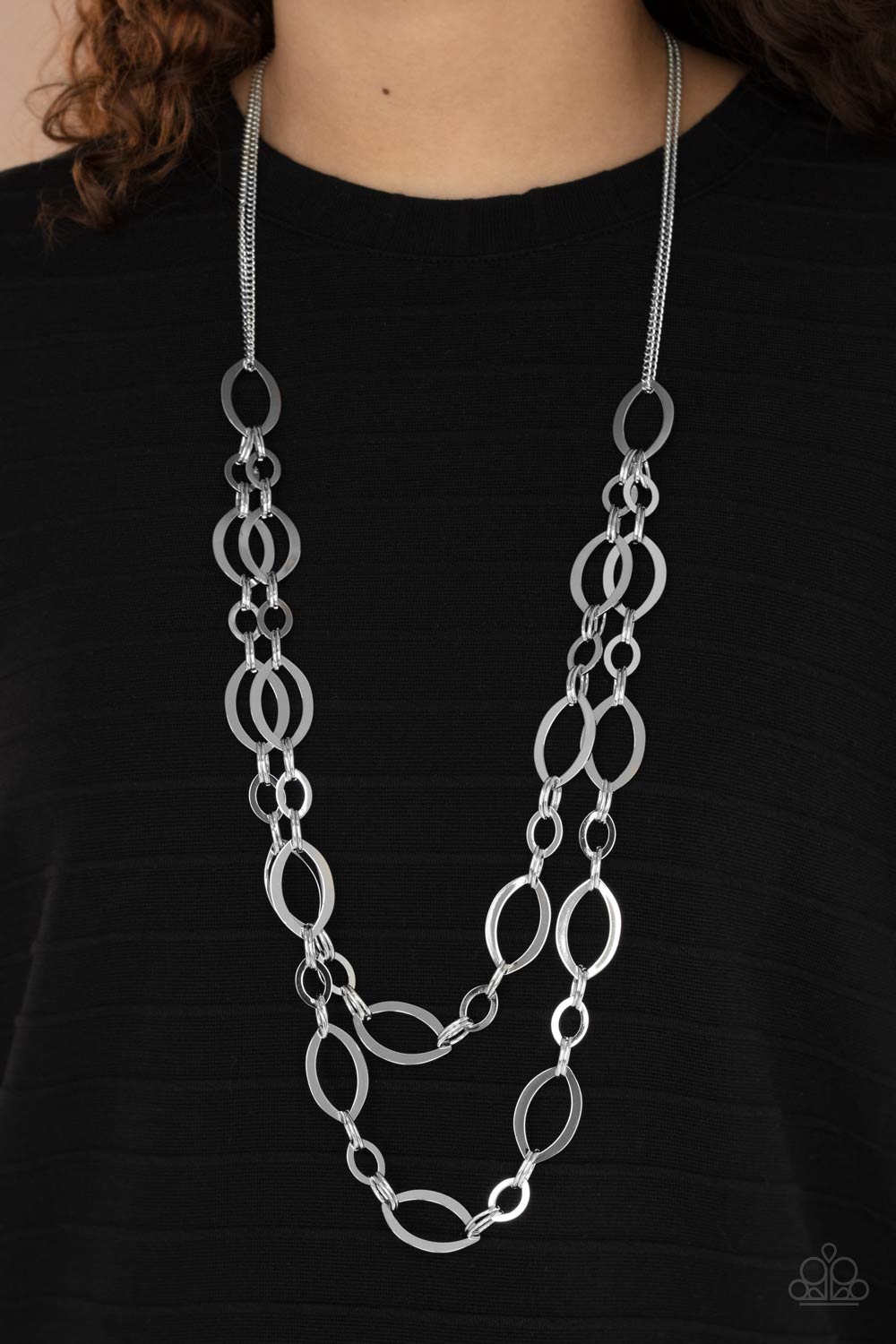 Paparazzi Accessories ❋The OVAL-achiever - Silver Necklace❋ Flat Rate Ship $4.50❋