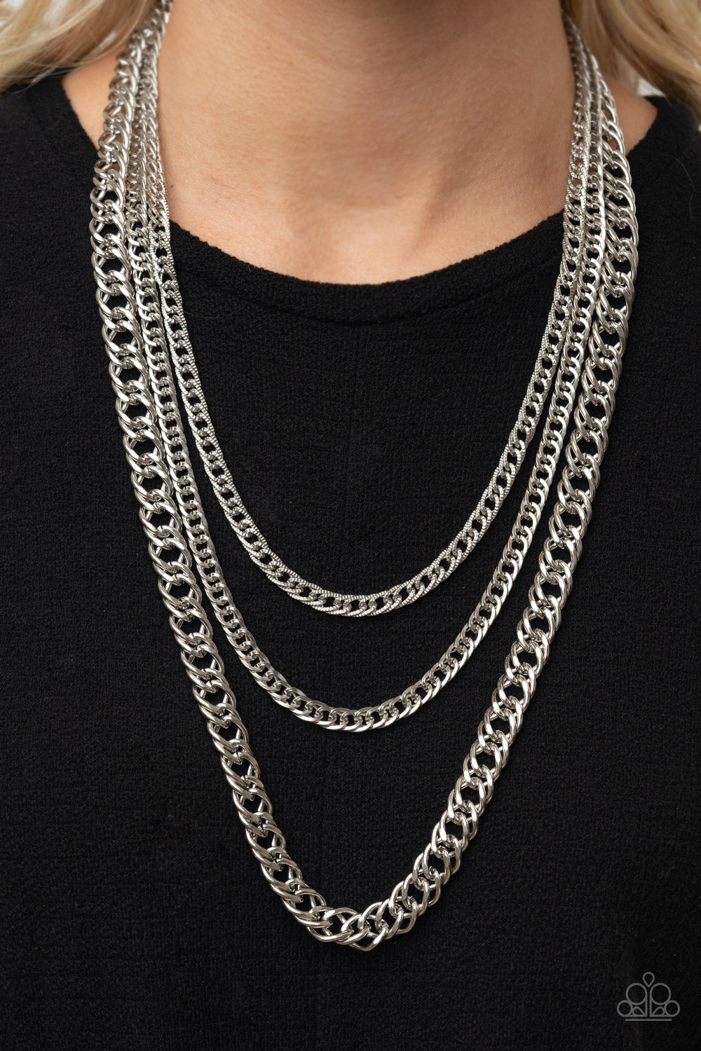 Paparazzi Accessories ❋Chain of Champions - Silver Necklace❋ Flat Rate Ship $4.50❋
