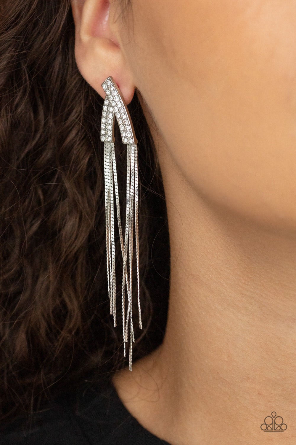 Paparazzi Accessories ✽It Takes Two To TASSEL - White Post Earrings✽Flat Rate Ship $4.50✽