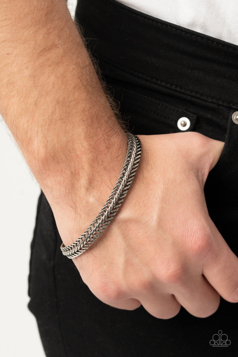 Paparazzi Accessories ❋Extraordinary Edge - Silver Mens Bracelet❋ Flat Rate Ship $4.50❋