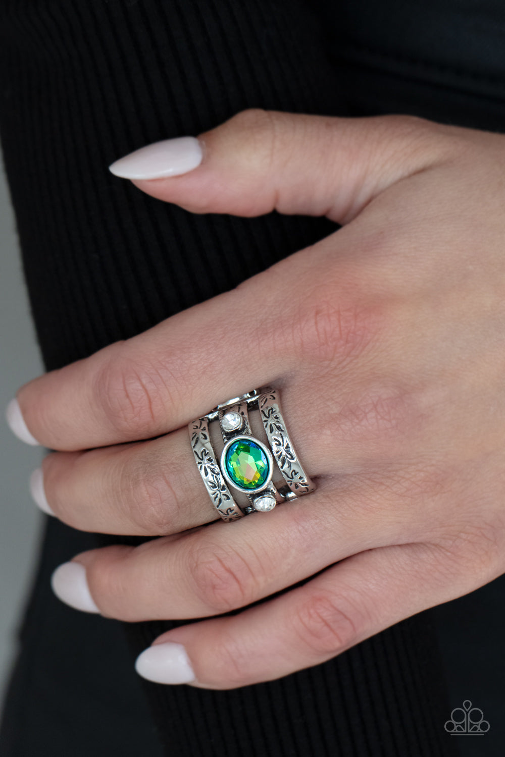 Paparazzi Accessories ❋The GLEAMING Tower - Green Multi Ring❋ Flat Rate Ship $4.50❋