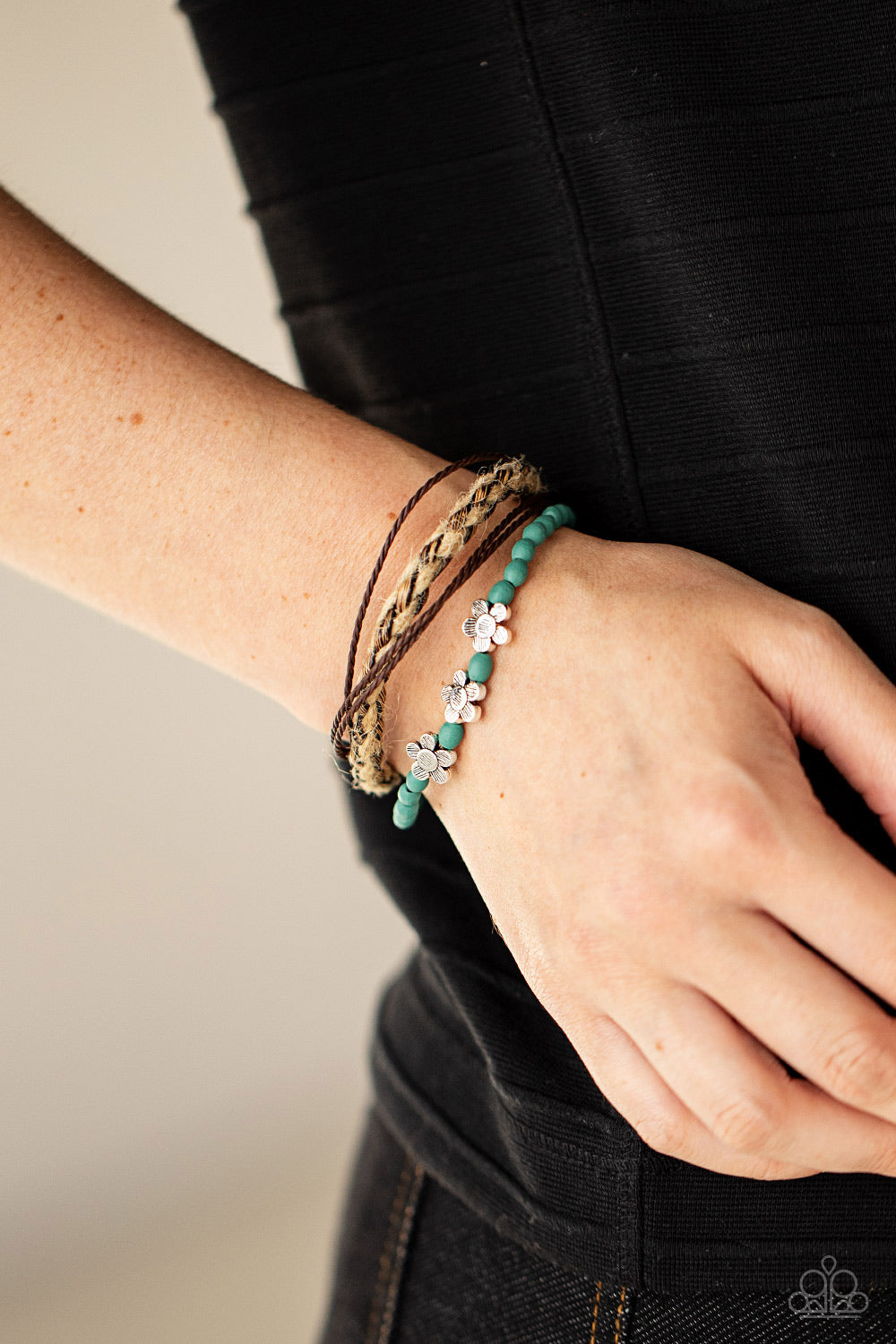 Paparazzi Accessories ✽Raffia Remix - Blue Bracelet✽Flat Rate Ship $4.50✽