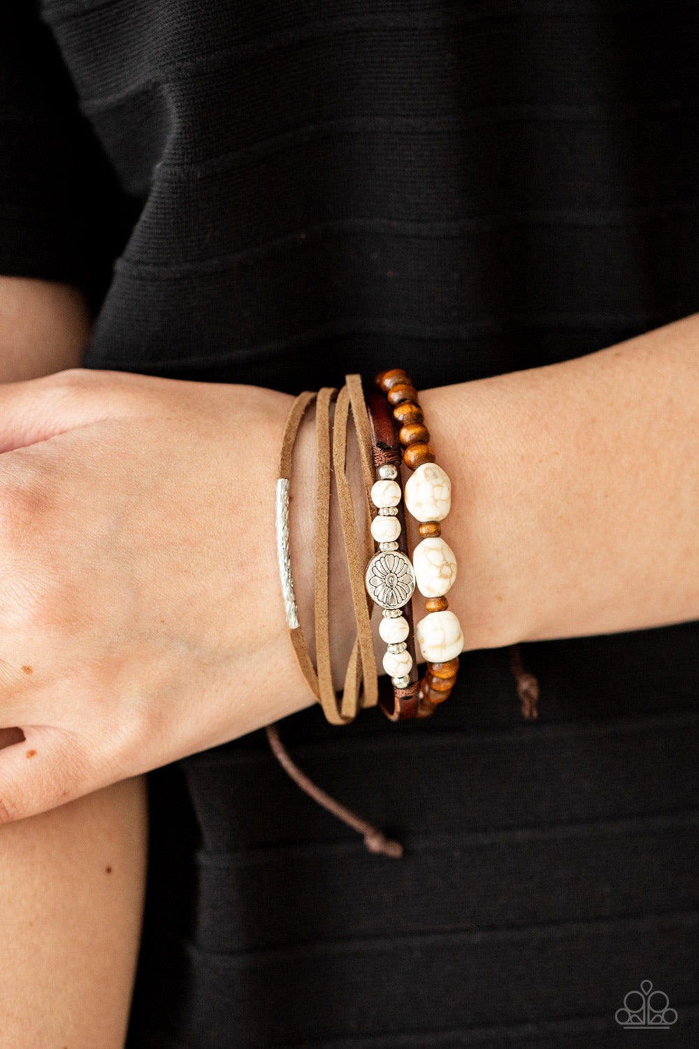 Paparazzi Accessories ❋Act Natural - White Bracelet❋ Flat Rate Ship $4.50❋