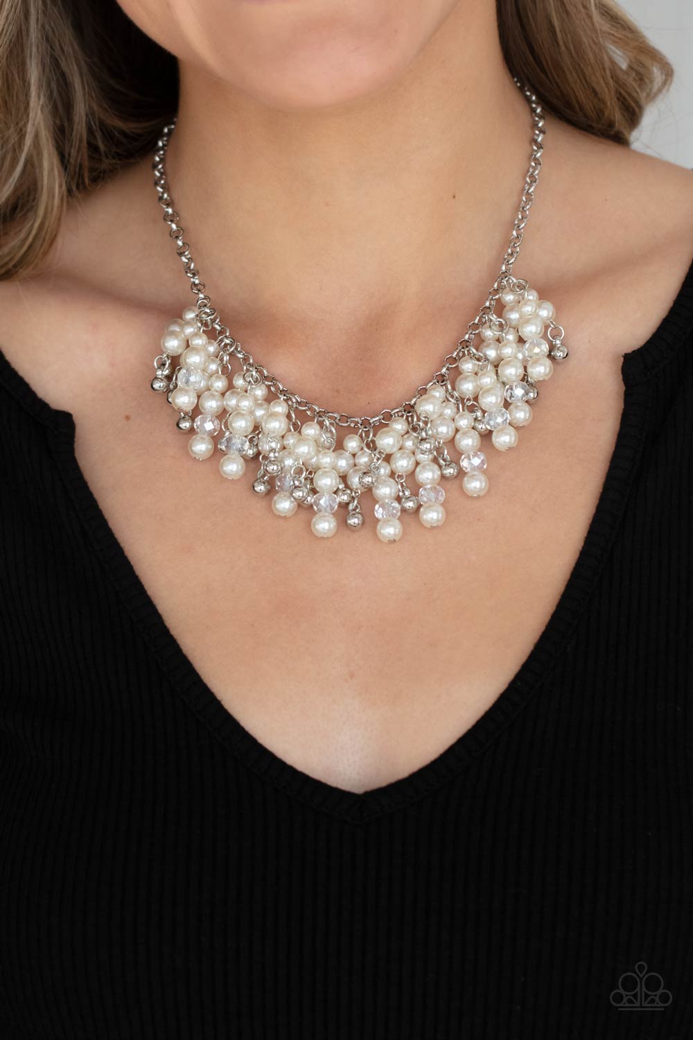 Paparazzi Accessories ❋Champagne Dreams - White Necklace❋ Flat Rate Ship $4.50❋