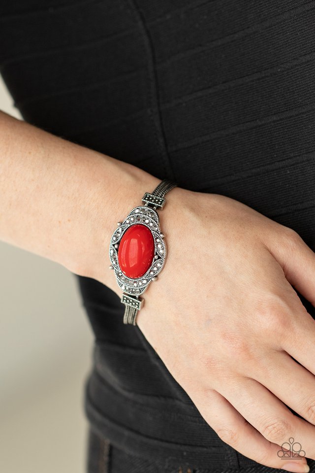 Paparazzi Accessories ❋Top-Notch Drama - Red Bracelet❋ Flat Rate Ship $4.50❋