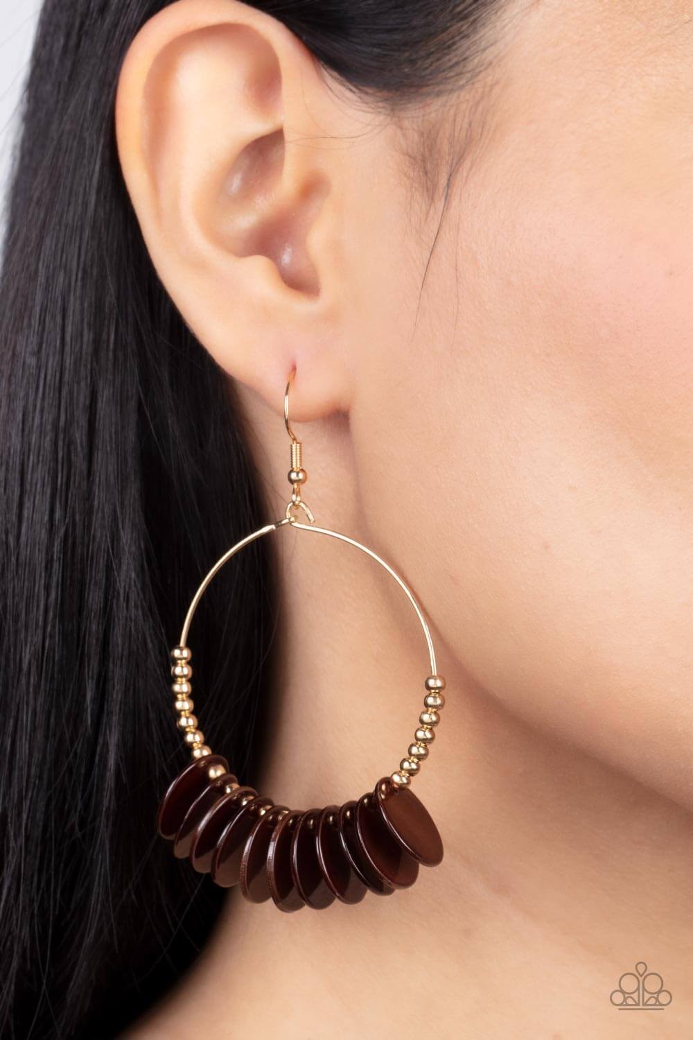 Paparazzi Accessories ❋Caribbean Cocktail - Brown Earrings❋ Flat Rate Ship $4.50❋ - Image #2