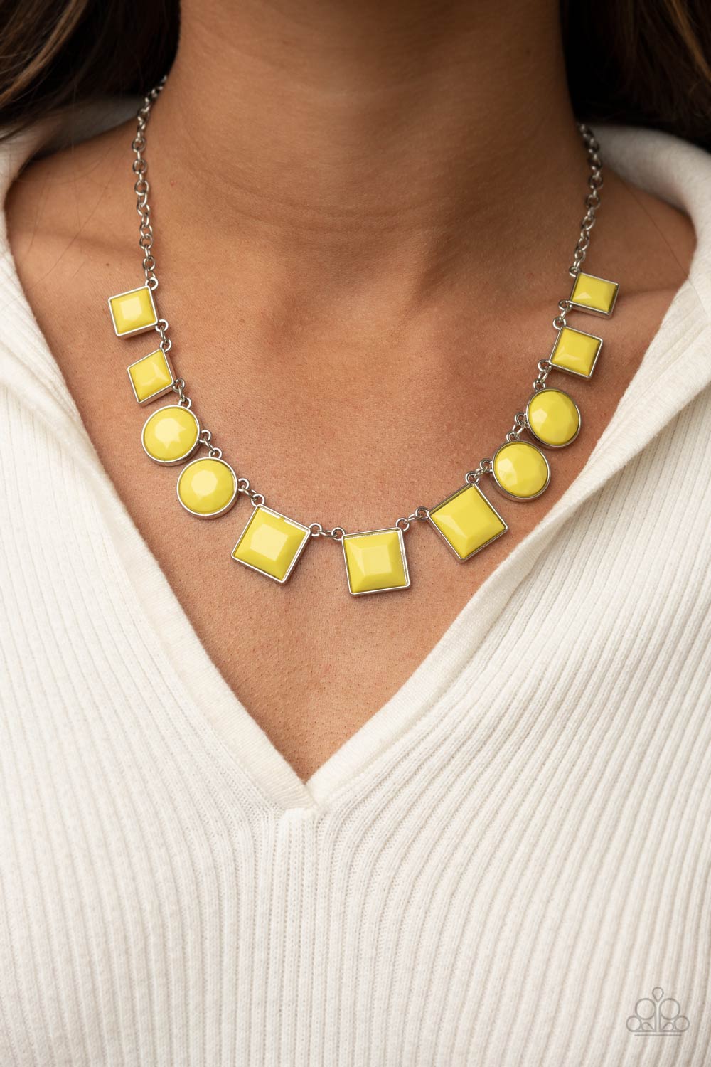 Paparazzi Accessories ❋Tic Tac TREND - Yellow Necklace❋ Flat Rate Ship $4.50❋