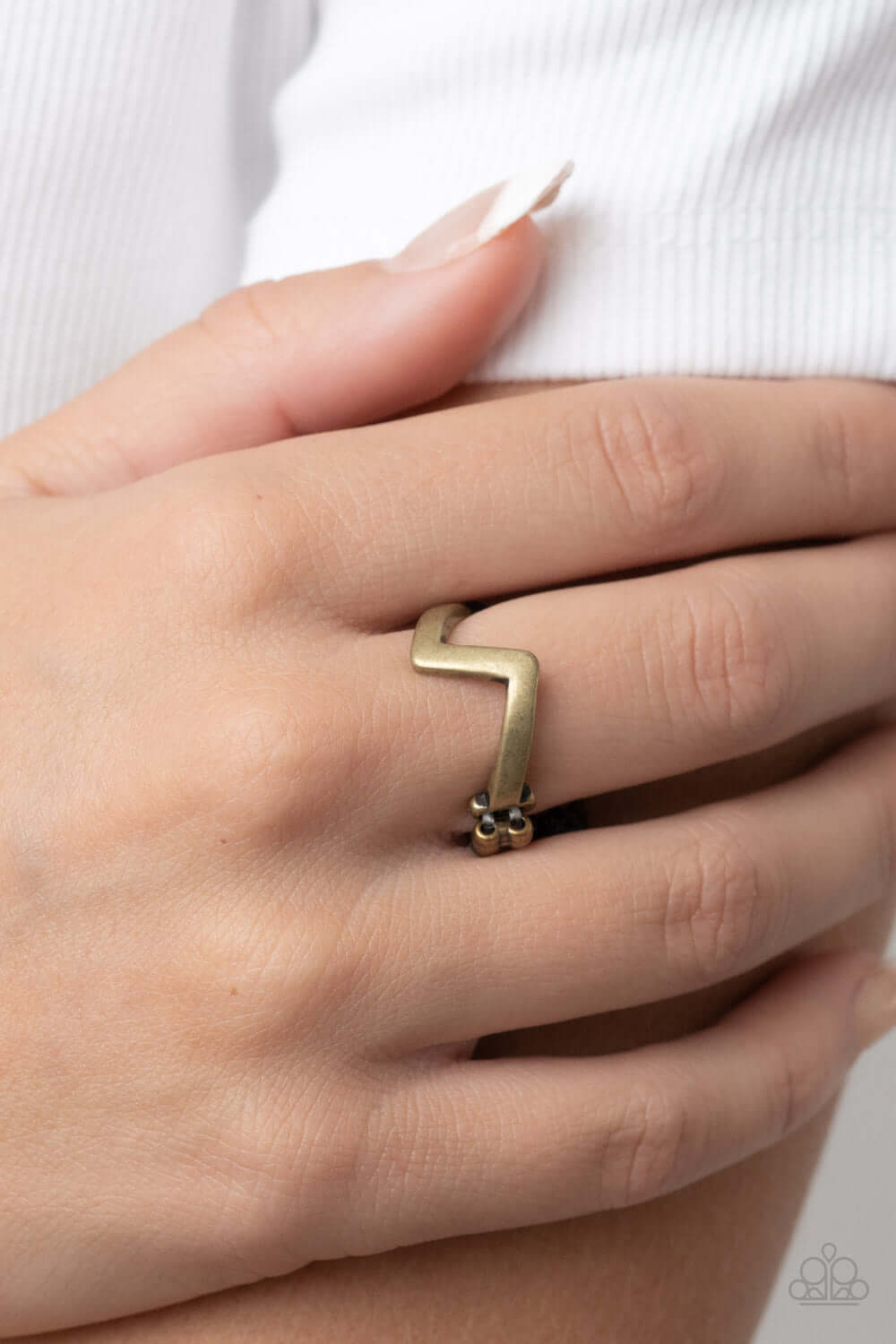 Paparazzi Accessories ❋Global Shock - Brass Ring❋ Flat Rate Ship $4.50❋ - Image #2