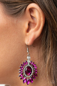 Paparazzi Accessories ✽Big Time Twinkle - Pink Earrings✽Flat Rate Ship $4.50✽