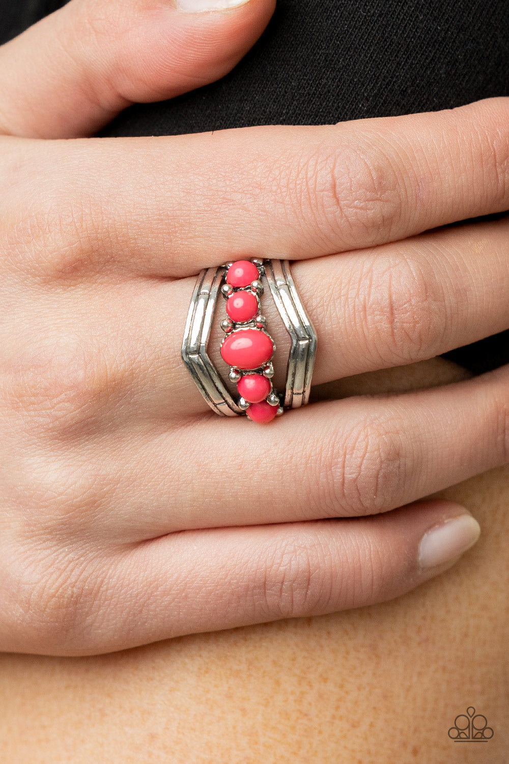 Paparazzi Accessories ❋Show-Stopping Chevron - Pink Ring❋ Flat Rate Ship $4.50❋