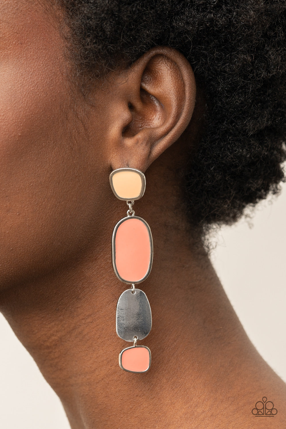 Paparazzi Accessories ✽All Out Allure - Orange Post Earrings✽Flat Rate Ship $4.50✽