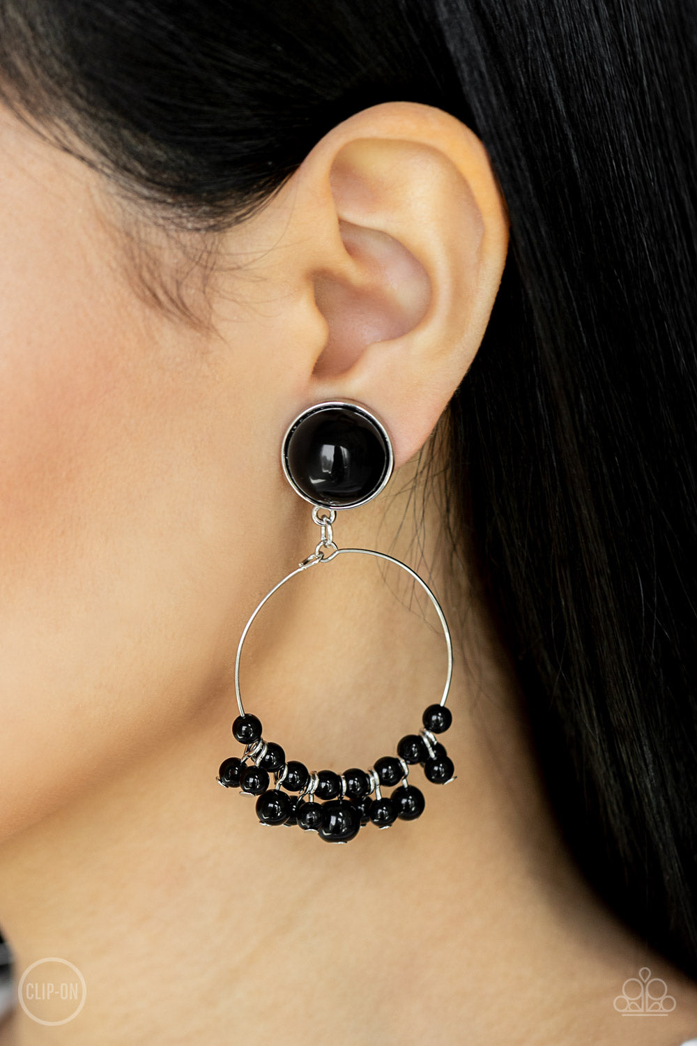 Paparazzi Accessories ❋Cabaret Charm - Black Clip-On❋ Flat Rate Ship $4.50❋