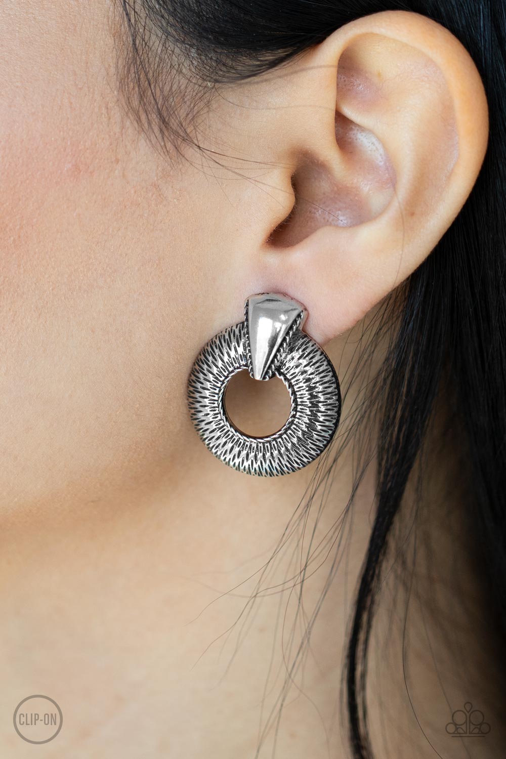 Paparazzi Accessories ❋Industrial Innovator - Silver Clip-On❋ Flat Rate Ship $4.50❋