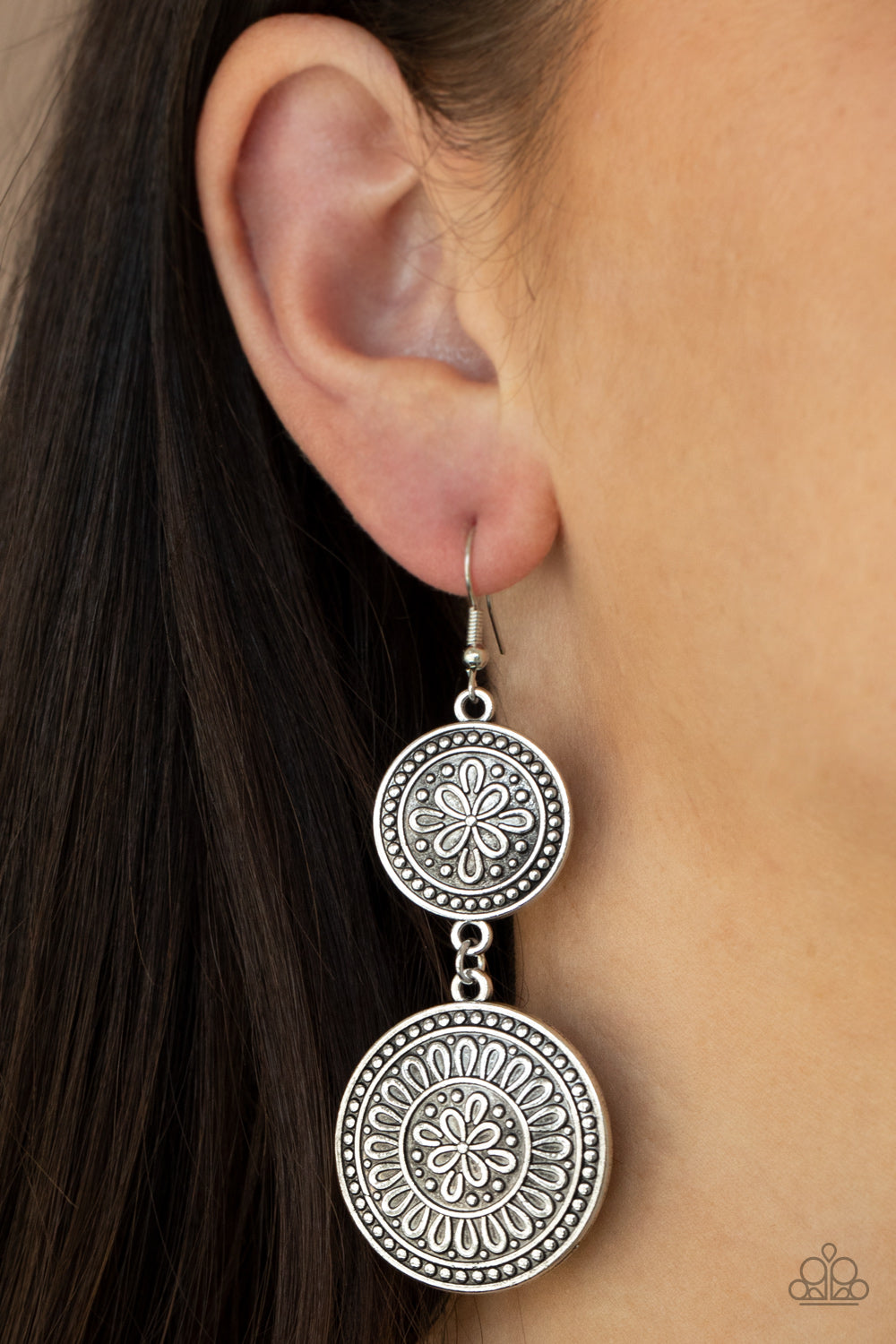 Paparazzi Accessories ❋Road Trip Paradise - Silver Earrings❋ Flat Rate Ship $4.50❋