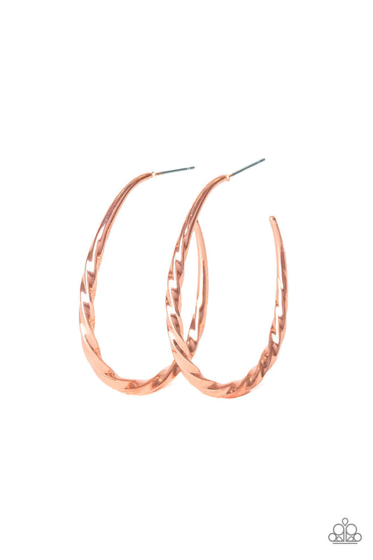 brought✽to✽you✽by✽blingflingbykattwisted-edge-copper-earrings✽paparazzi-accessories