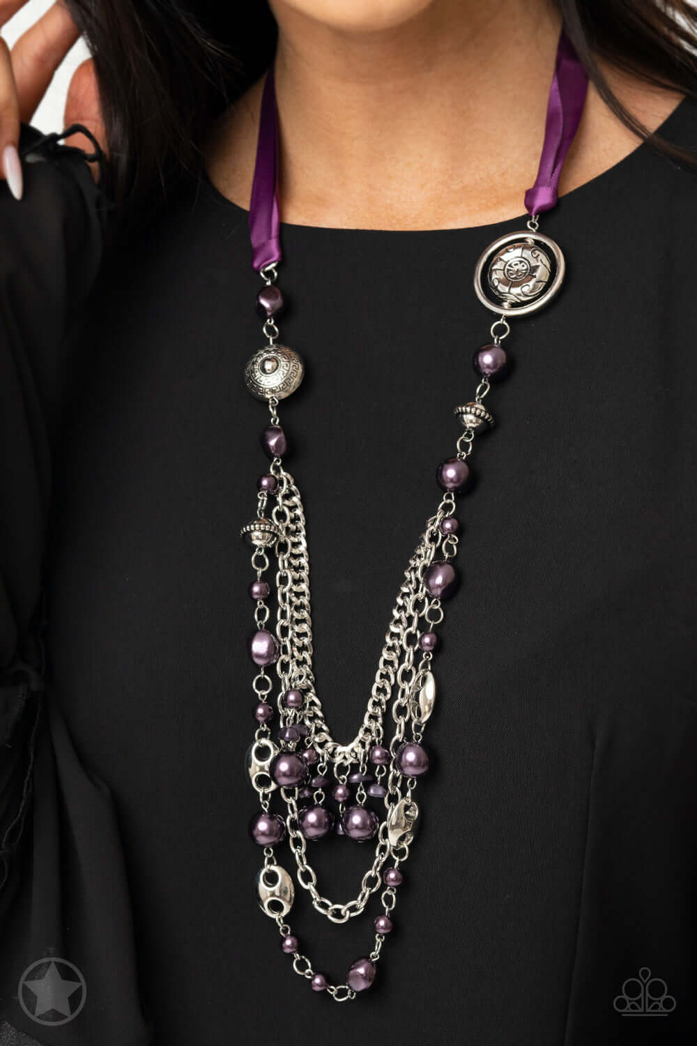 Paparazzi Accessories ✽ All The Trimmings - Purple Necklace✽Flat Rate Ship $4.50✽ - Image #2