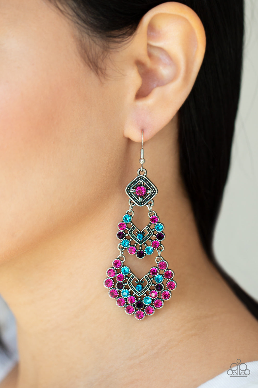 Paparazzi Accessories ❋All For The GLAM - Multi Earrings❋ Flat Rate Ship $4.50❋