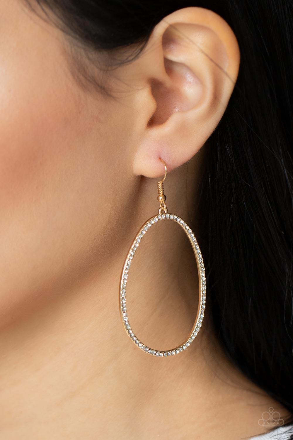 Paparazzi Accessories ❋OVAL-ruled! - Gold Earrings❋ Flat Rate Ship $4.50❋