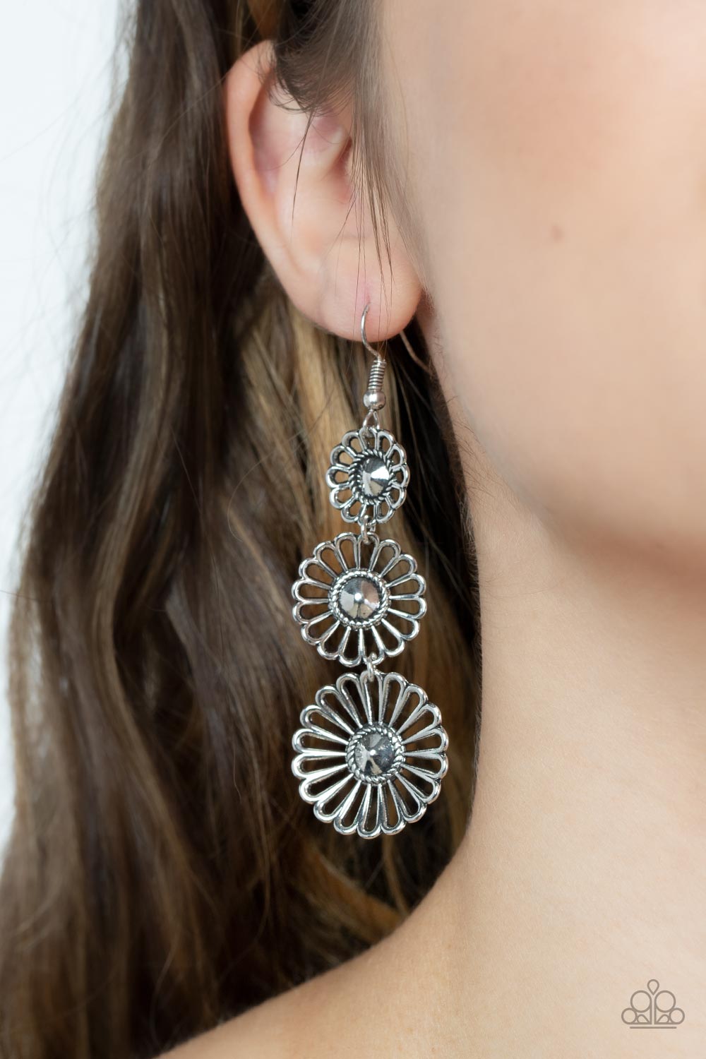 Paparazzi Accessories ❋Gazebo Garden - Silver Earrings❋ Flat Rate Ship $4.50❋
