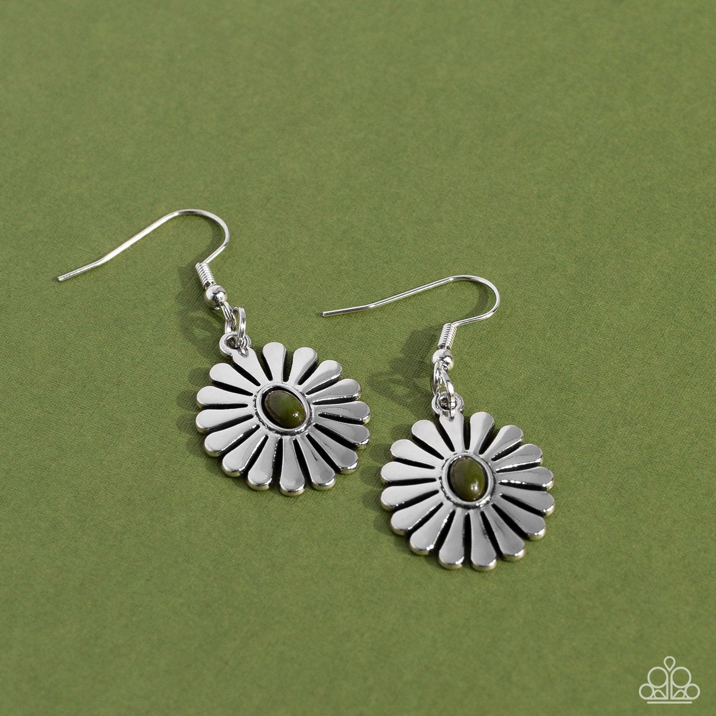 Paparazzi Accessories ❋Delectably Daisy - Green Earrings❋ Flat Rate Ship $4.50❋ - Image #3