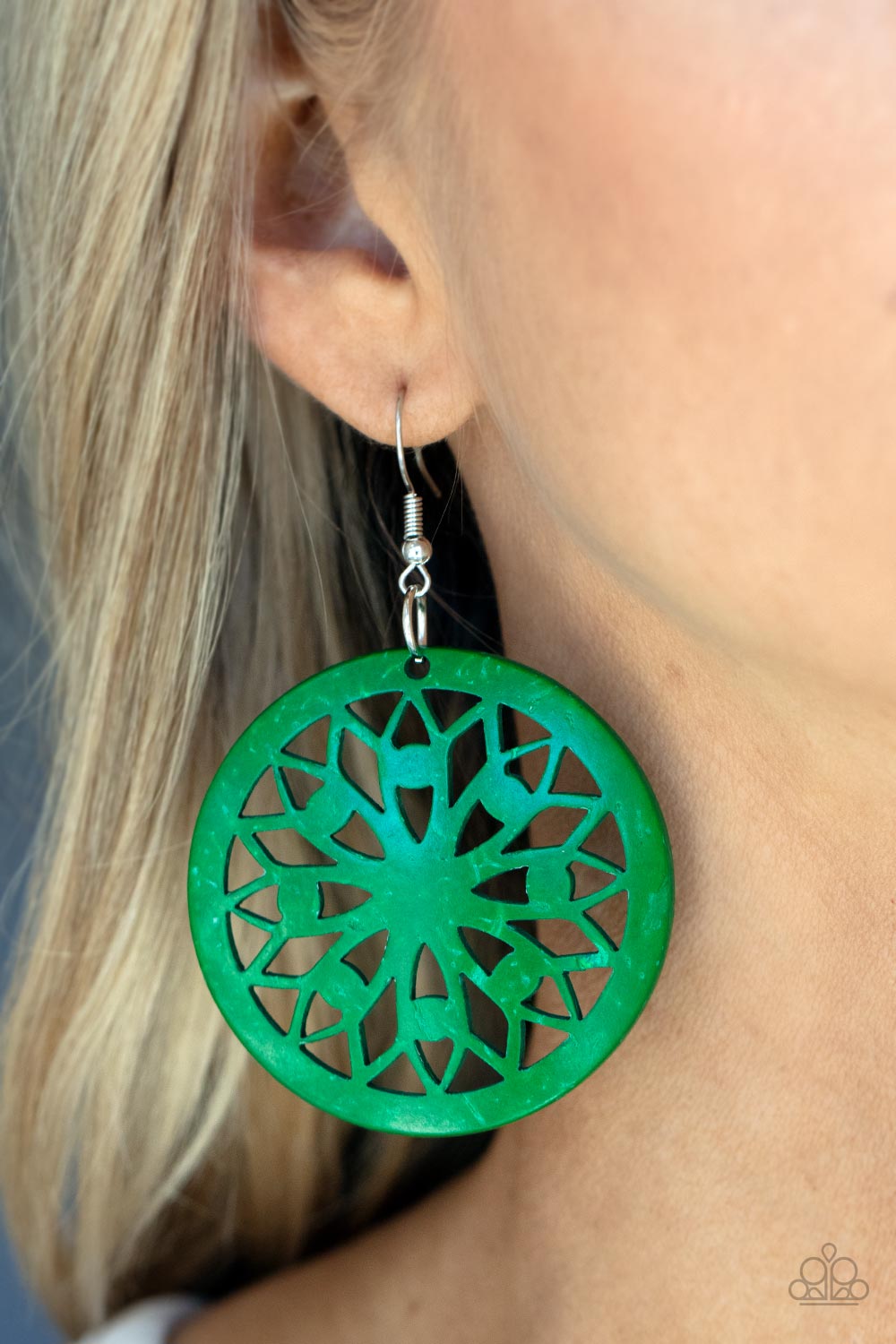 Paparazzi Accessories ❋Ocean Canopy - Green Earrings❋ Flat Rate Ship $4.50❋