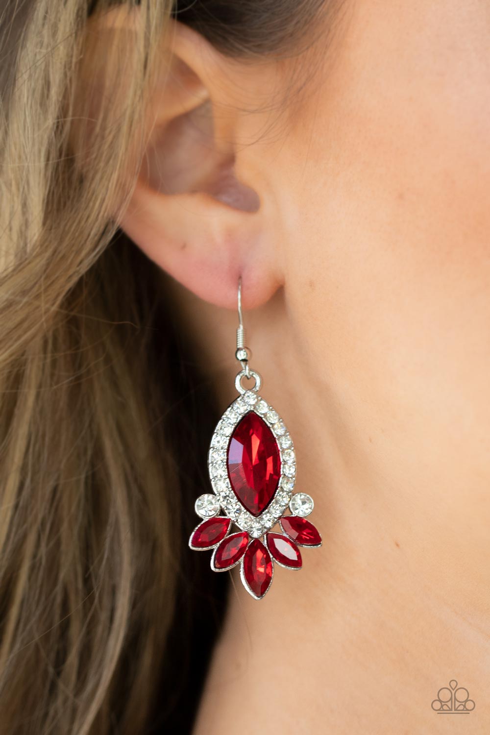 Paparazzi Accessories ❋Prismatic Parade - Red Earrings❋ Flat Rate Ship $4.50❋