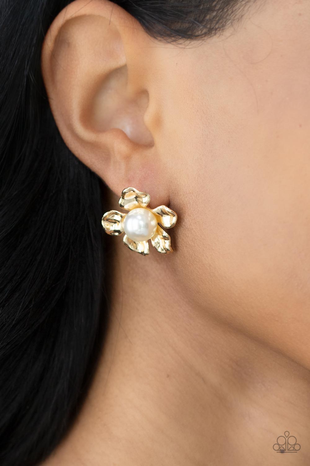 Paparazzi Accessories ❋Apple Blossom Pearls - Gold Post Earrings❋ Flat Rate Ship $4.50❋