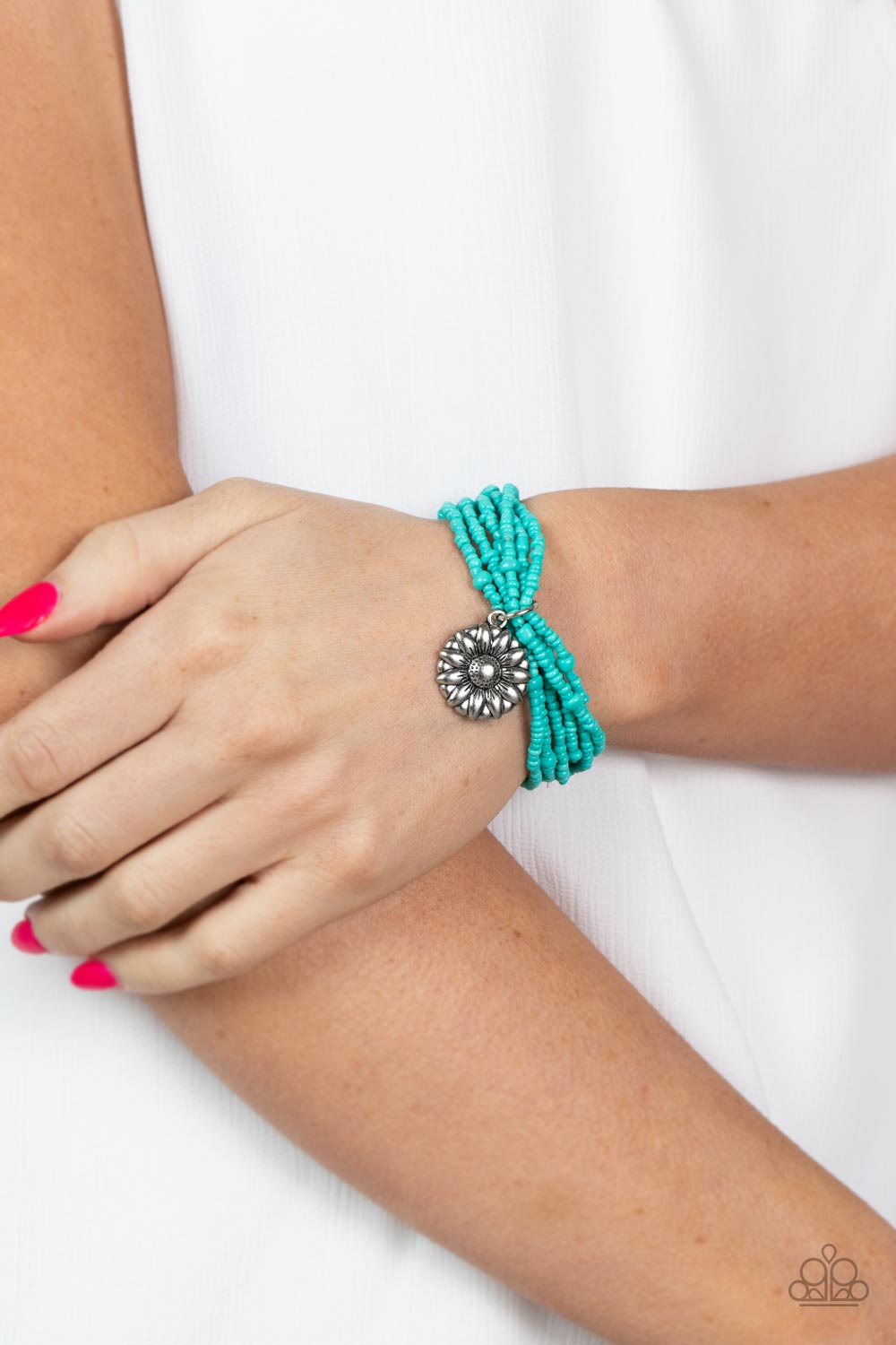 Paparazzi Accessories ❋Badlands Botany - Blue Bracelet❋ Flat Rate Ship $4.50❋