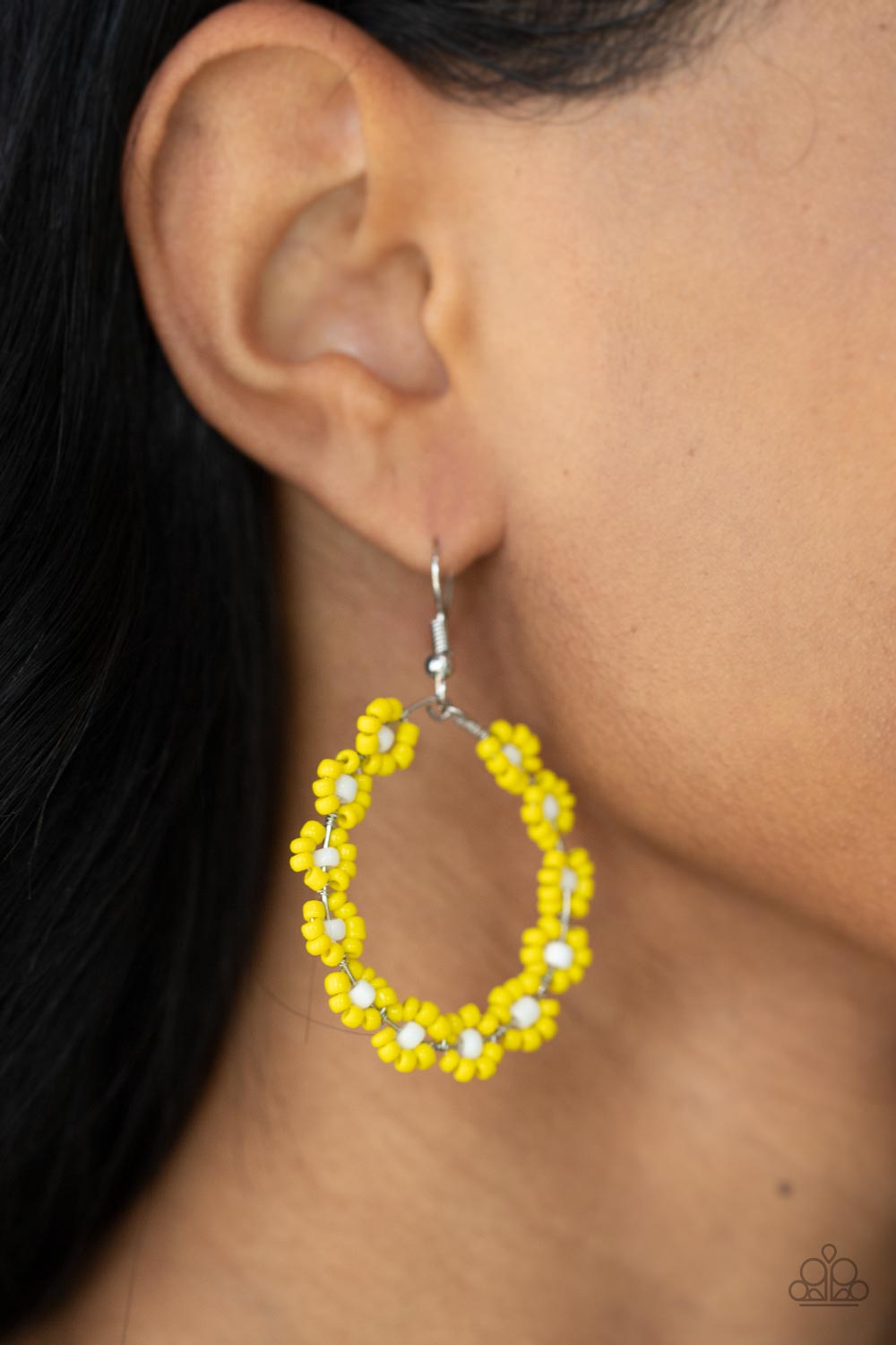 Paparazzi Accessories ❋Festively Flower Child - Yellow Earrings❋ Flat Rate Ship $4.50❋