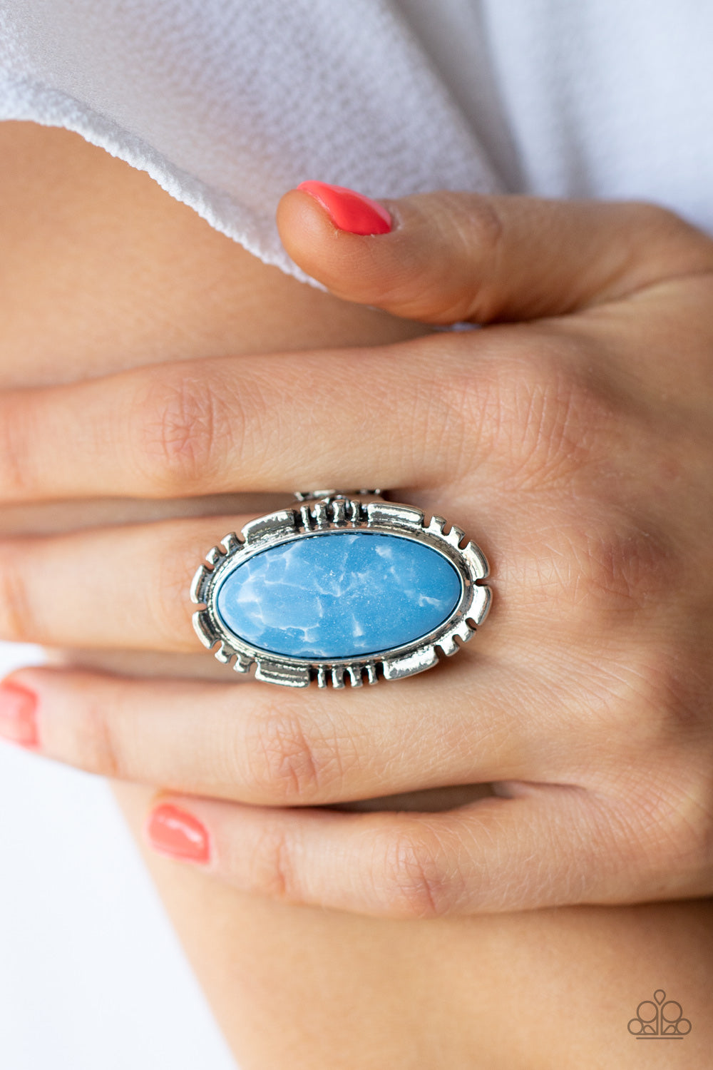 Paparazzi Accessories ❋Peacefully Pioneer - Blue Ring❋ Flat Rate Ship $4.50❋