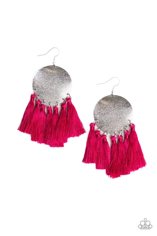 brought✽to✽you✽by✽blingflingbykat✽tassel-tribute-pink-earrings✽paparazzi-accessories