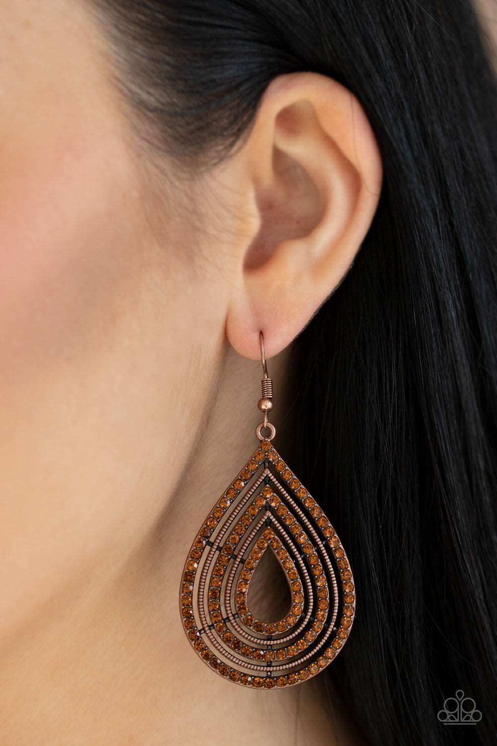 Paparazzi Accessories ✽ 5th Avenue Attraction - Copper Earrings✽Flat Rate Ship $4.50✽