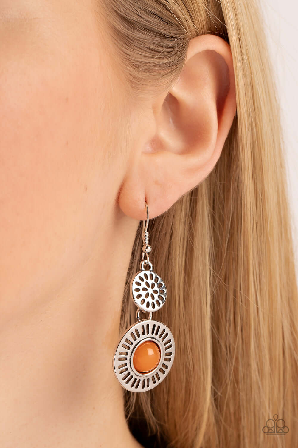 Paparazzi Accessories ❋Ocean Orchard - Orange Earrings❋ Flat Rate Ship $4.50❋ - Image #2