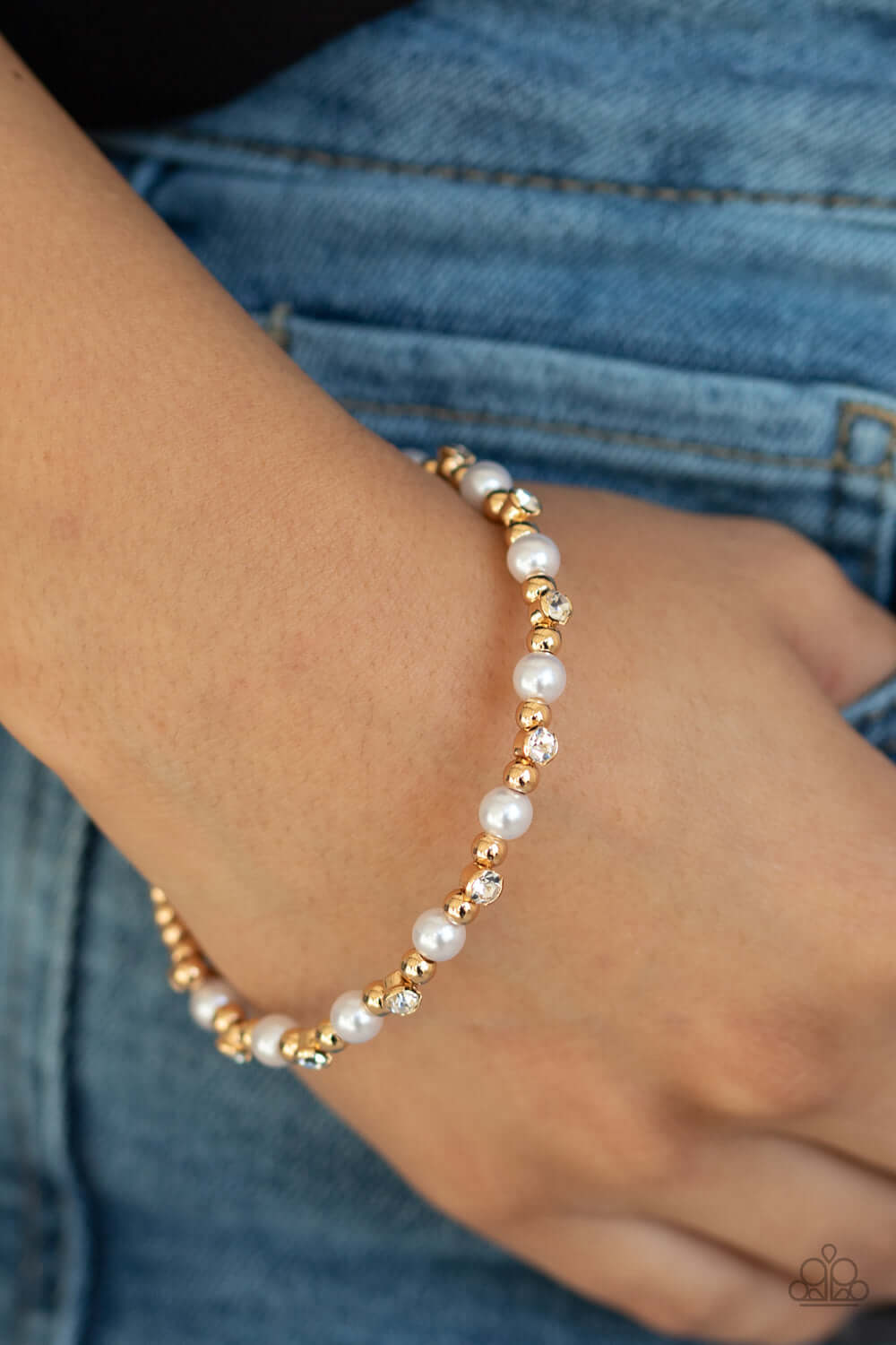 Paparazzi Accessories ✽ Decadently Dainty - Gold Bracelet✽Flat Rate Ship $4.50✽ - Image #2