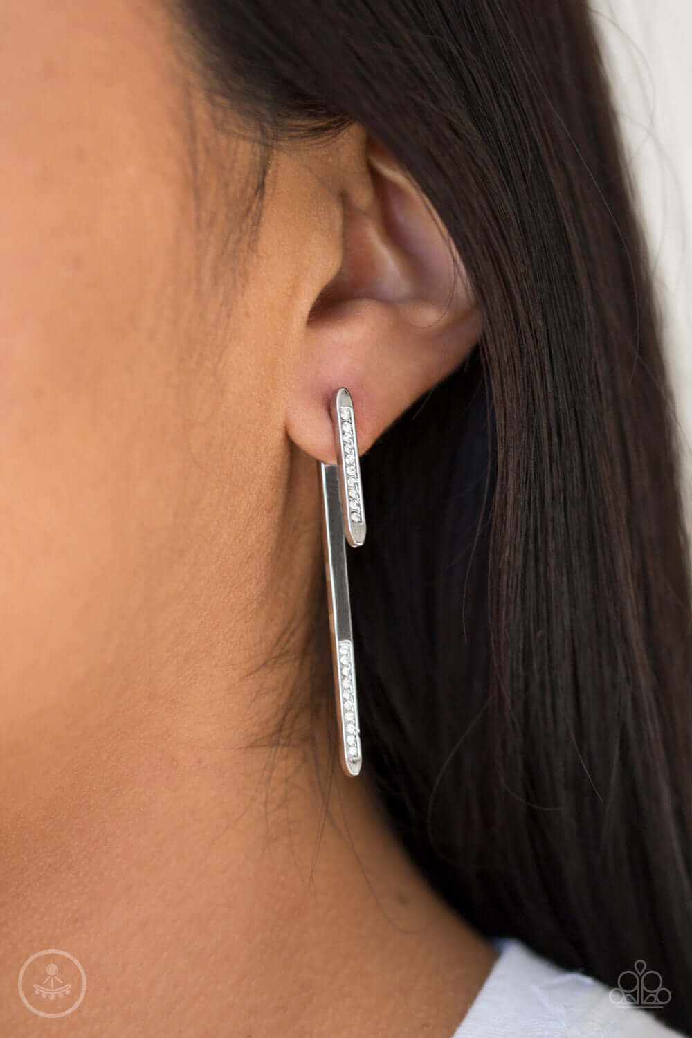 Paparazzi Accessories ✽ Very Important VIXEN - White Post Earrings✽Flat Rate Ship $4.50✽ - Image #2