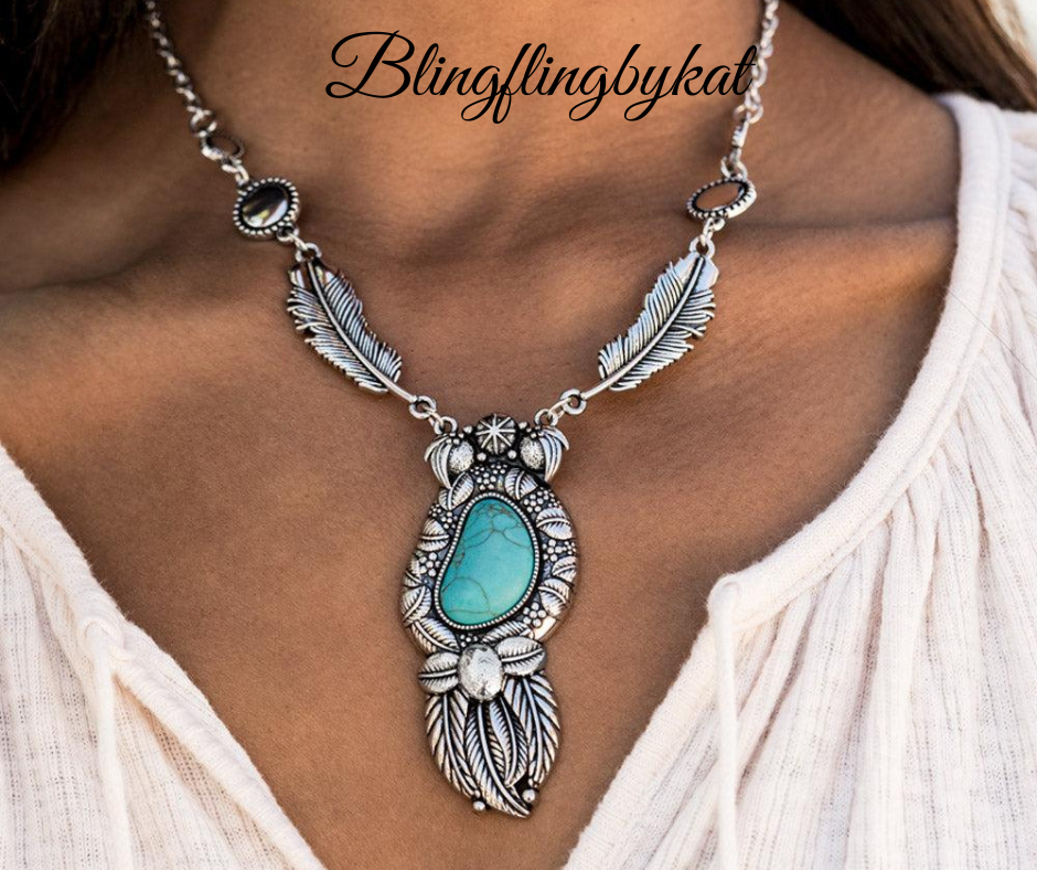 Paparazzi Accessories ✽ Ruler of The Roost - Blue Necklace✽Flat Rate Ship $4.50✽ - Image #2