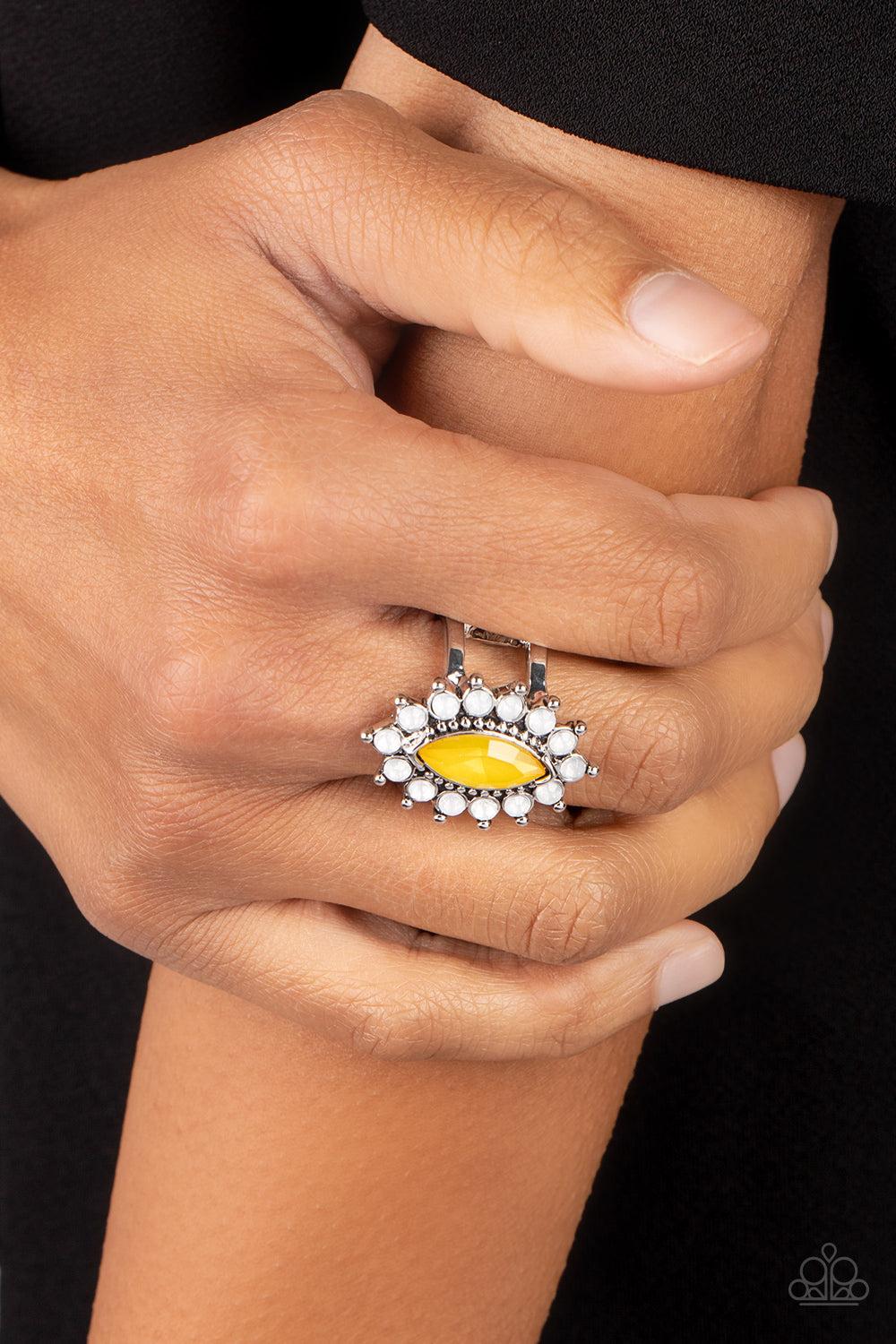 Paparazzi Accessories ❋Everlasting Eden - Yellow Ring❋ Flat Rate Ship $4.50❋ - Image #2
