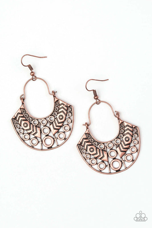 brought✽to✽you✽by✽blingflingbykat✽indigenous-idol-copper-earrings✽paparazzi-accessories