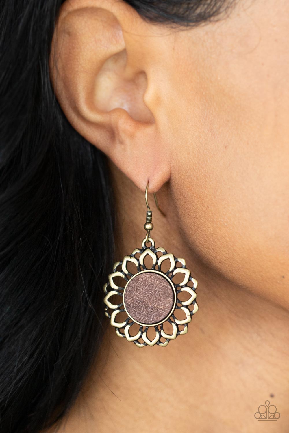 Paparazzi Accessories ❋Farmhouse Fashionista - Brass Earrings❋ Flat Rate Ship $4.50❋
