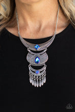 Load image into Gallery viewer, Paparazzi Accessories ❋Lunar Enchantment - Blue Necklace❋ Flat Rate Ship $4.50❋
