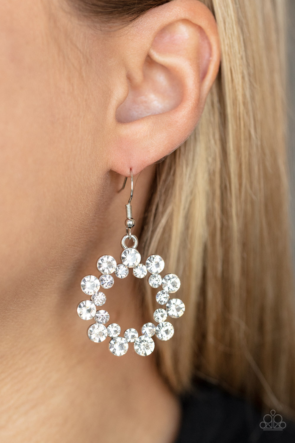 Paparazzi Accessories ❋Champagne Bubbles - White Earrings❋ Flat Rate Ship $4.50❋